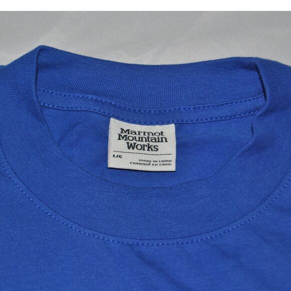 Marmot Mountain Works Leaning Marty Blue Short Sleeve Shirt Large - Picture 7 of 7